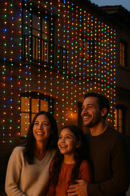 Luces LED solares navideñas ahorradoras